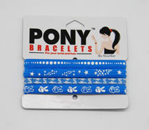 Multi Blue Pony Bracelets